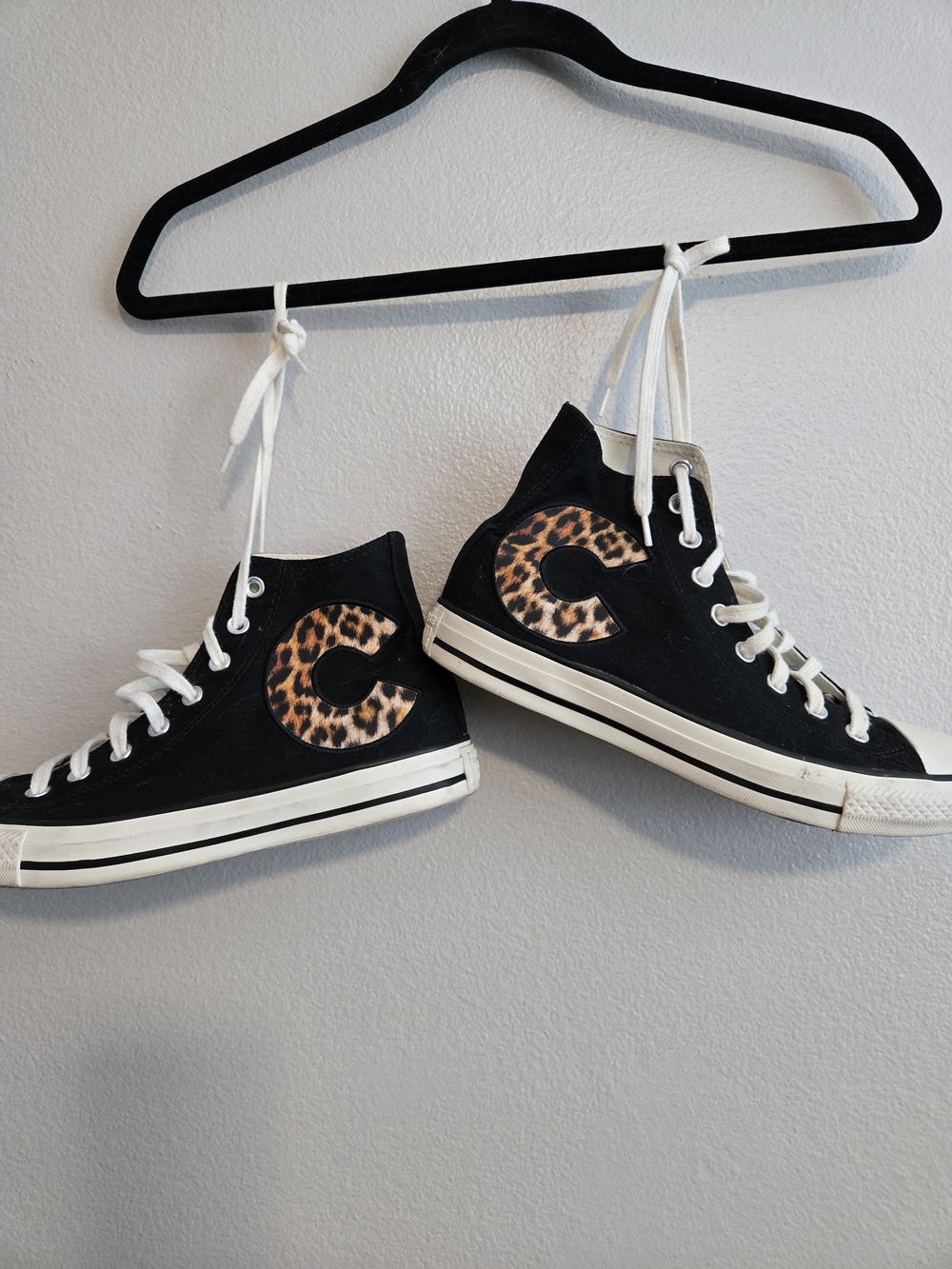 Converse Chuck Taylor All Star Black High Top Leopard C Sneakers Size 10 Men 8 - Picture 5 of 12